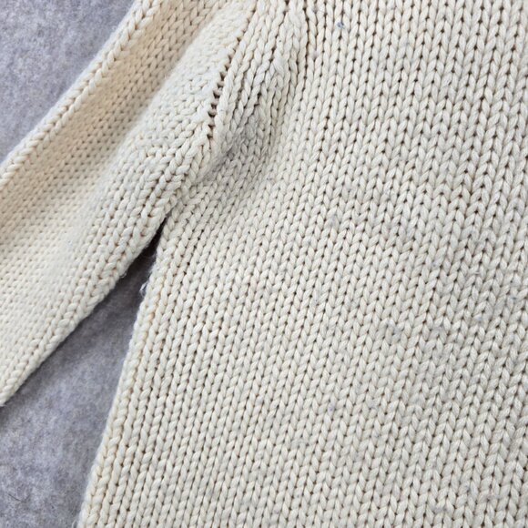 Aeropostale Womens Cream Turtleneck Sweater Size M Acrylic Knit Casual Soft Warm - Picture 3 of 7